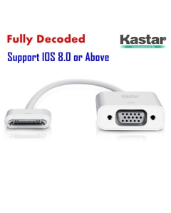 Kastar New Dock Connector, VGA Convert Cable, 30 Pin Dock Connector to VGA Female Adapter Cable